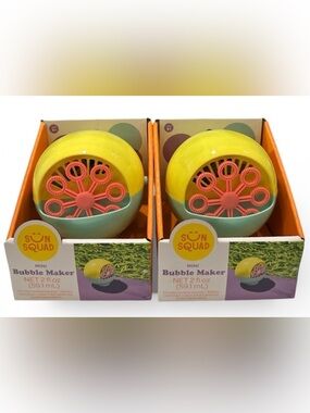 2~Sun Squad Mini Bubble Fun Maker | Battery Operated | Kids Outdoor Toy Ages 3+